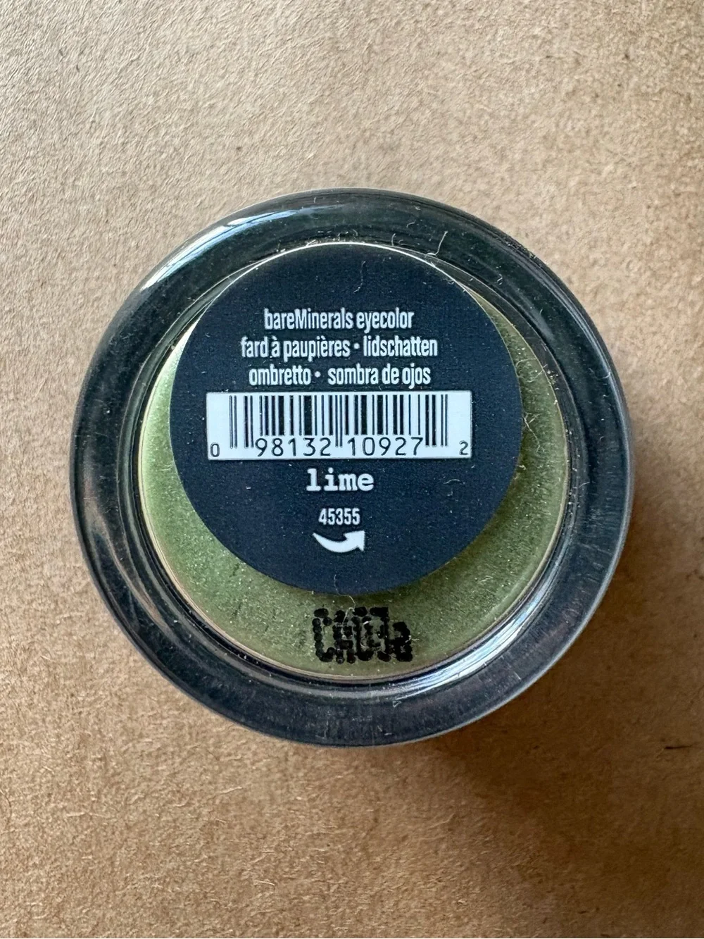 bareMinerals Eyecolor Single – “Lime” Green Shimmer